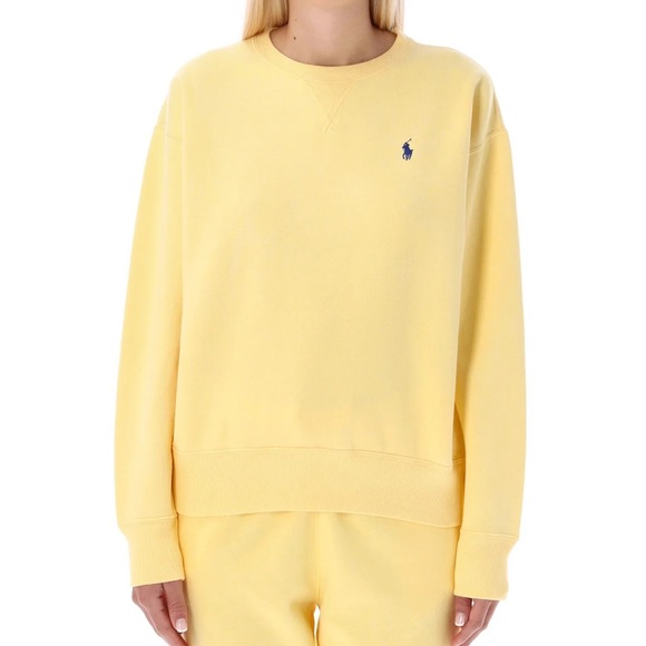 RALPH LAUREN Yellow Pony Embroidered Crewneck Sweatshirt, Medium - Picture 3 of 4